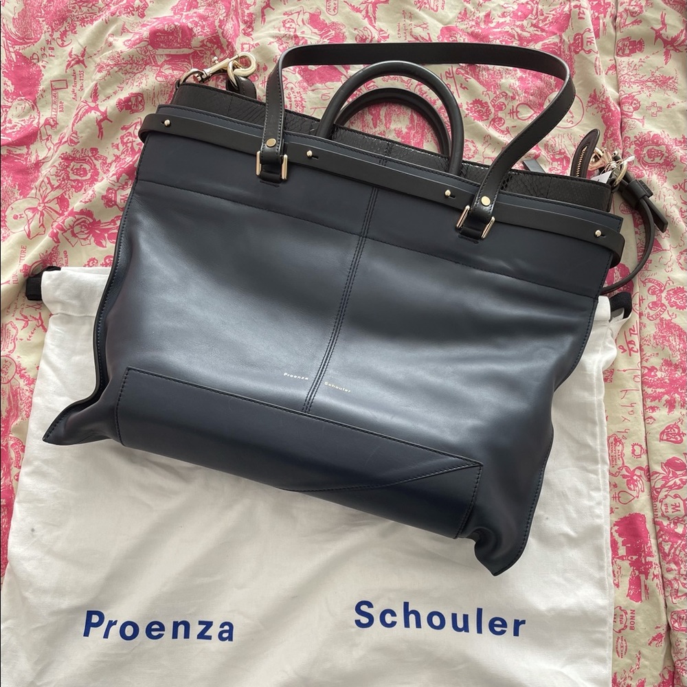 COPY - BNWT PS19 navy and black leather tote Large size